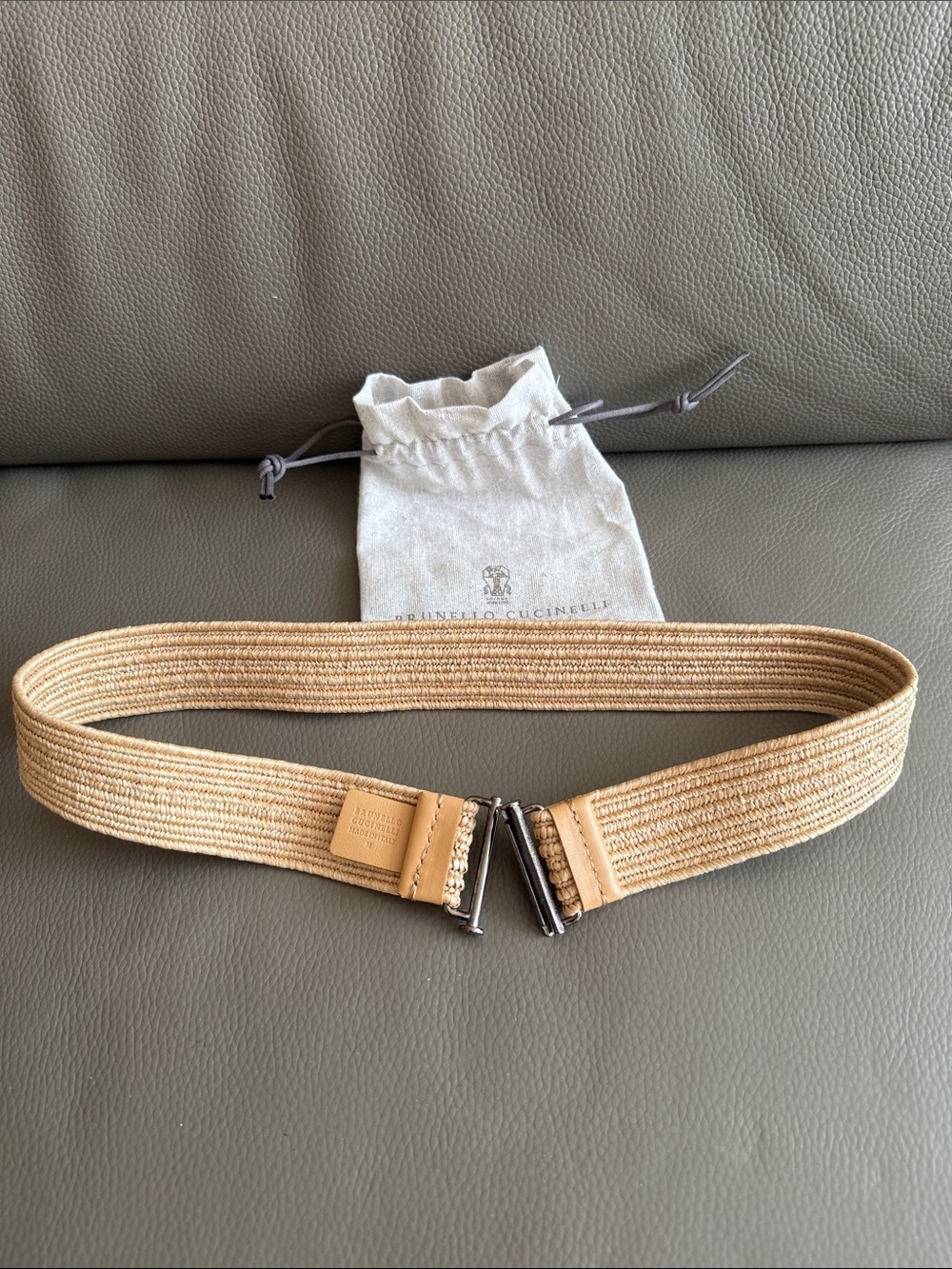 NEW Auth Brunello Cucinelli BELT sz M w/dust bag Made in Italy 29.5”/75 cm - Picture 8 of 10
